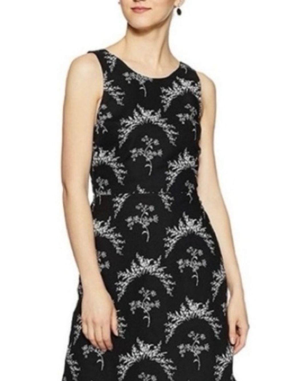 GAP Black Dress with White Floral Motif